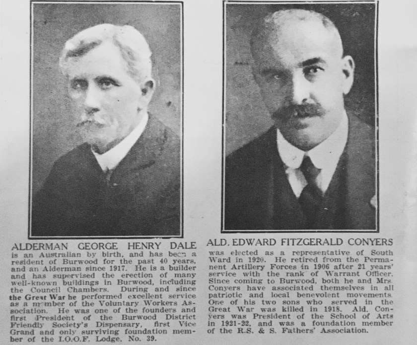 George Dale, 1924, Burwood Jubilee Souvenir, Burwood CouncilGeorge Dale, 1924, Burwood Jubilee Souvenir, Burwood Council