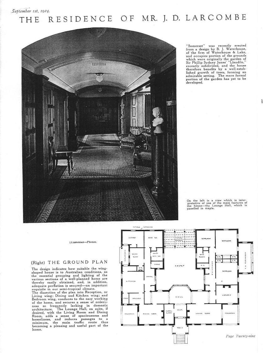 "Somerset" as featured in The Home magazine 1924