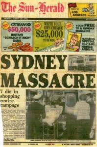 Strathfield Massacre 1991 as reported in the Sun Herald