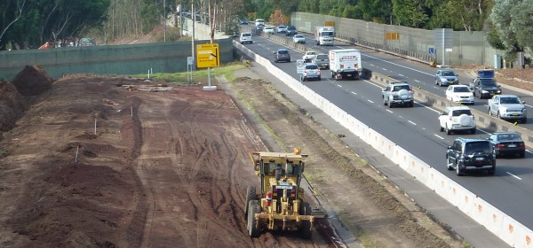 Widening of M4 at Homebush. Photo Cathy Jones 2016