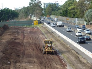Widening of M4 at Homebush. Photo Cathy Jones 2016