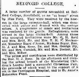 Bedford College Daily Telegraph 20 December 1902 p13