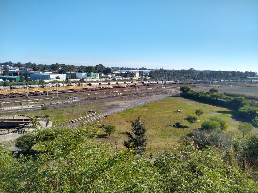 Viewing north with view of roundhouses. Photo Cathy Jones 2019