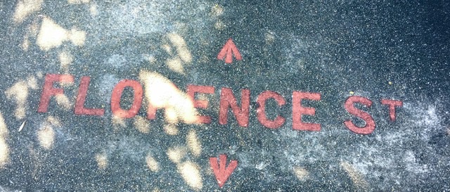 Florence Street footpath sign