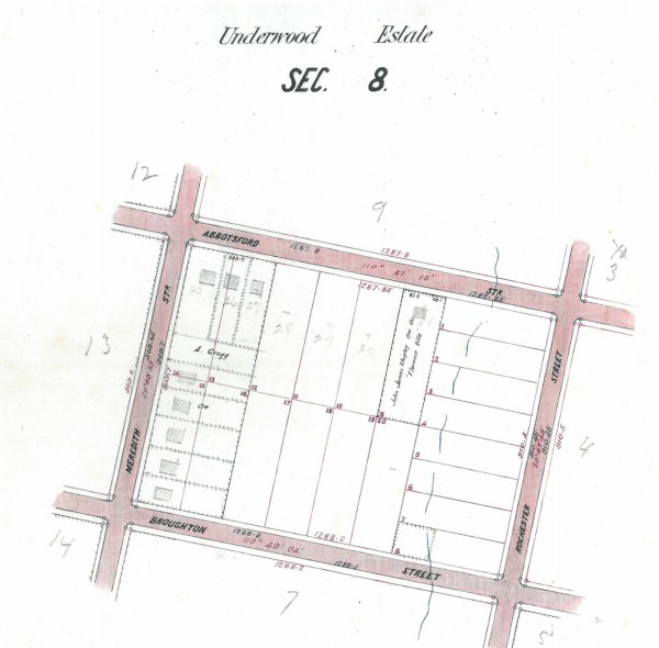 Underwood Estate Section 8 c1890s
