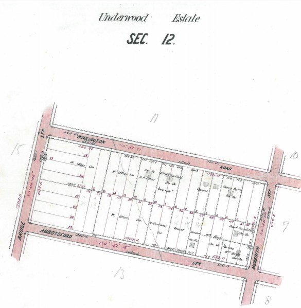 Underwood Estate Section 12 c1890s