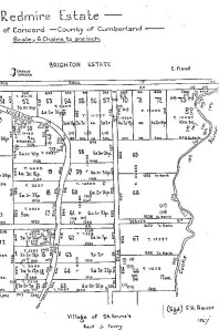 Part of map of Redmire Estate showing Water Street