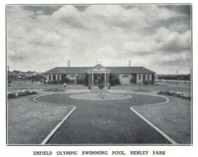 Enfield Olympic Pool, featured in Enfield Council Annual Report 1936