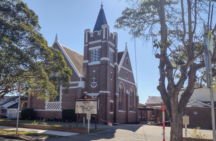 Strathfield Uniting Church. Photo Cathy Jones 2021