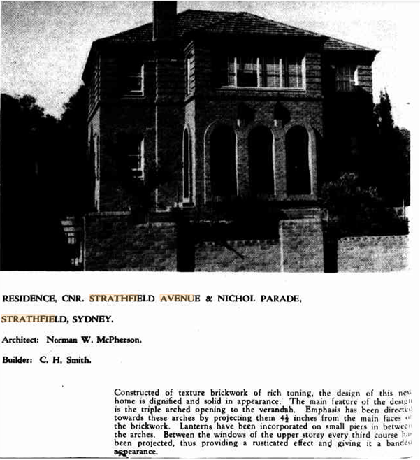 28 Strathfield Ave. Construction Magazine 1942